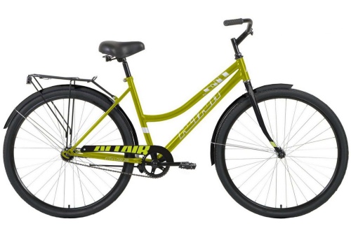 Велосипед ALTAIR CITY 28 low (28" 1 ск. рост. 19") 2022, зеленый/черный, RBK22AL28023