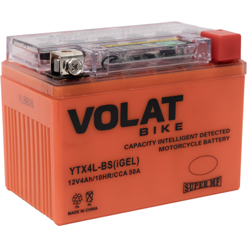 Аккумуляторная батарея 4Ah ZUBR BIKE PREMIUM YTX4L-BS R+, 113х69х85 