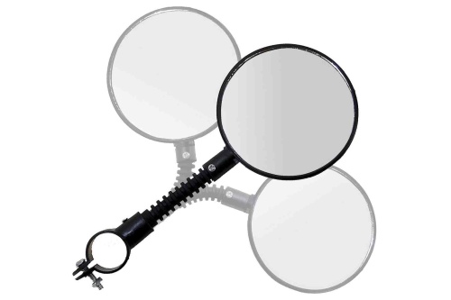 Зеркало круглое, плоское, 5-270002, 3 степ. Свободы, 84мм, стекло, черное кольц. крепл-е