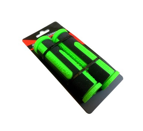 Грипсы Novatrack, 110мм, черно-салатовый (РТ7488С)