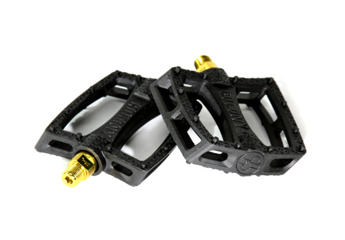 Педали 03-002191 Fantastic Plastic Pedals 9/16" - Nylon/Fibre Mix, цвет черно-золотой, арт. I19-910G COLONY