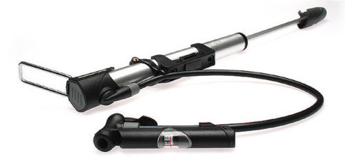 Насос 6-190061 GM-61 алюм. с маном. на гибком удлин шланге. универ. гол-ка, Т-ручка, с ножным упором, 140PSI, серебрист. GIYO