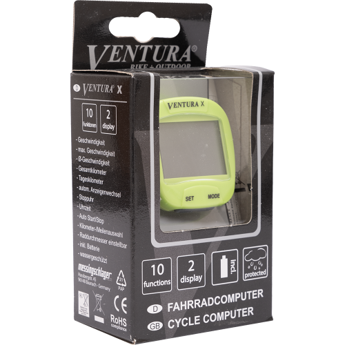 Велокомп. 5-244555 10 ф-ций  ЗЕЛЕНЫЙ VENTURA Х