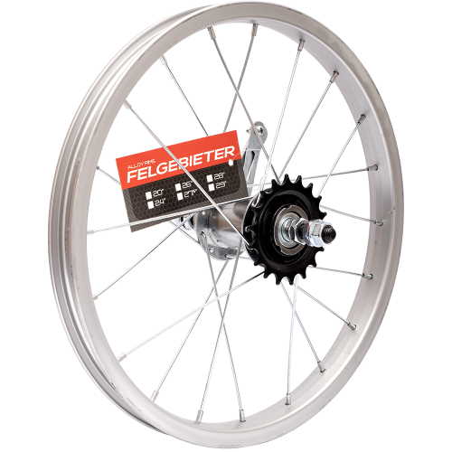 Колесо 16" заднее(без резины), одностенный алюм.обод 20 отв, втулка сталь DACHAN, гайка