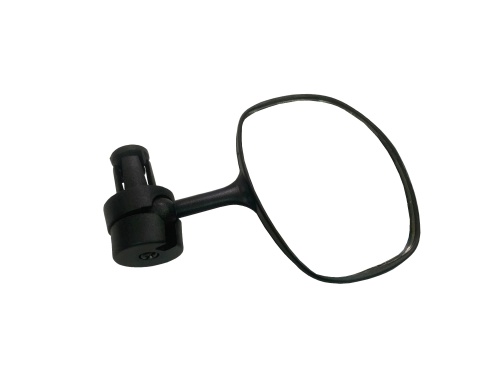 Зеркало овальное, панорамное, 6-647067, 50х90мм, 2 степ. своб., торц. крепление, черное