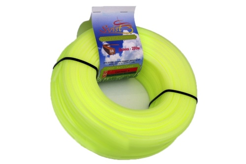Леска для триммера сечение квадрат диаметр 3,0 бобина 200м., ЛТК-030200 SVIST