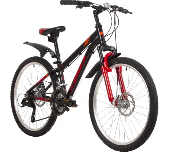 Велосипед FOXX 24" ATLANTIC черный, алюминий, размер 12"