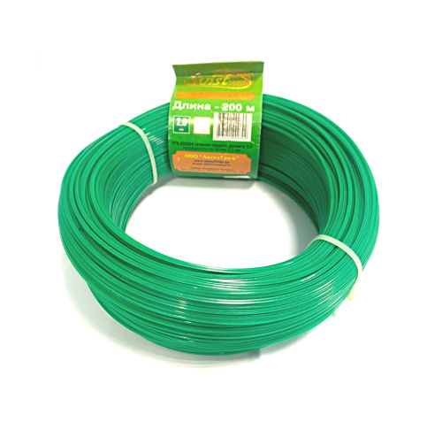 Леска триммерная 2,0mm (квадрат) L=200* 1m