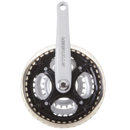 Шатуны HDL-S303S20 42B/34S/24S;  длина 170мм белые с логотипом Stinger, без крепежа