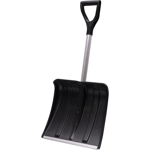 Лопата пластмассовая "Мини" с алюминиевым  черенком и Vр (автомобильная) 380*370