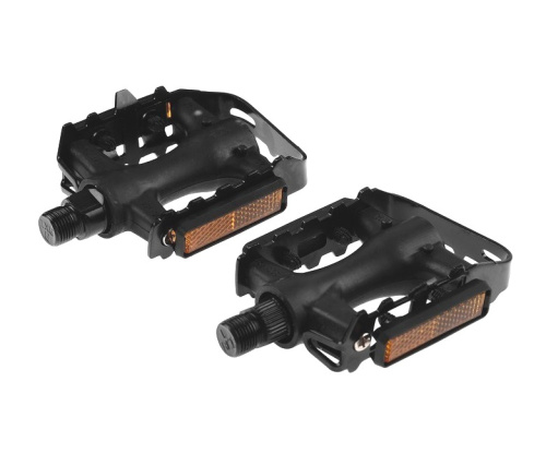 Педали FP-906, пластик, с алюм. рамкой, ось 9/16", черные, Х21213