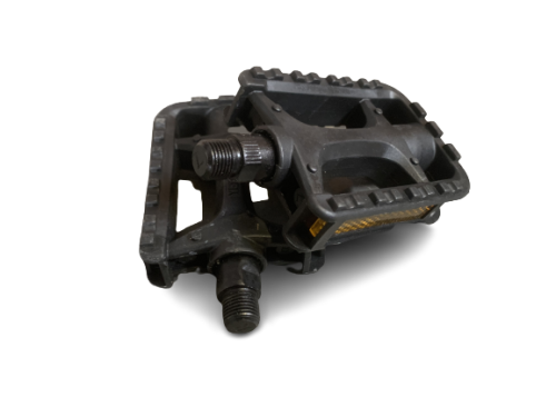 Педаль «YESFREE» пластмассовая с светоотражателем на подшипниках. Резьба крепления М14,29х1,27мм. (9/16"х20tpi) чёрная.