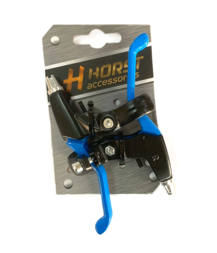 Тормозные ручки HORST 00-171605 алюм. V-брэйк/кантелив. сине-черные