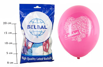 Шар с рисунком 12(С Любовью 1)(50шт в пак) BELBAL арт. 1103-0083