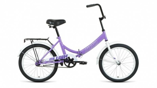Велосипед ALTAIR CITY 20 (20" 1 ск. рост. 14" скл.) 2022, фиолетовый/серый, RBK22AL20007