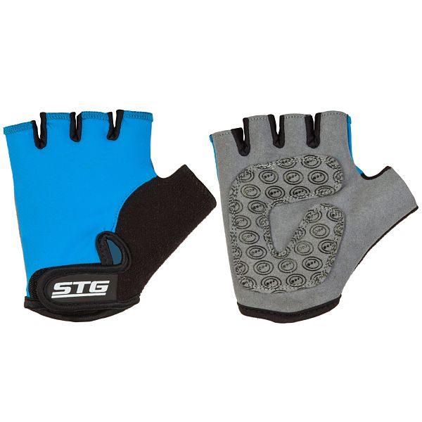 Перчатки STG детск.мод.819 с защитной прокладкой,застежка на липучке,размер M,синие