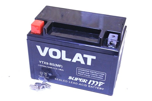 АКБ 9Ah Volat кислотный необслуживаемый 150x87x107 12v-9Ah (L+) Для скутеров-мотоциклов 125-500сс.