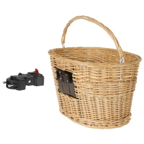 Корзина 5-431572 перед 38х28х26 см. быстросъемная для руля 25,0-31,8 сталь дерево с ручкой m-Wave