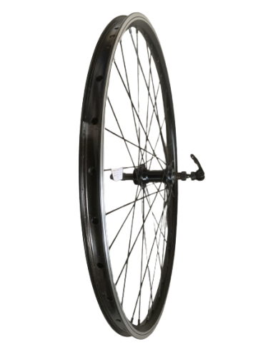 Колесо 26" заднее, WZ-201RQR, 32 отв., 130 мм, 10 мм эксц, под V-brake, под трещотку 6/7 ск., двустен, Forward