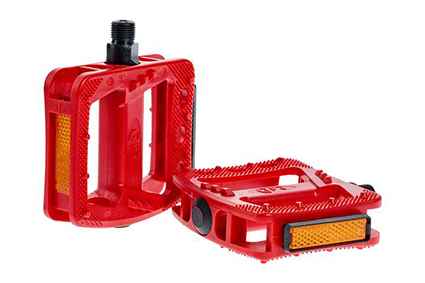 Педали RFR Flat HQP CMPT, пластик, красные, код 14178