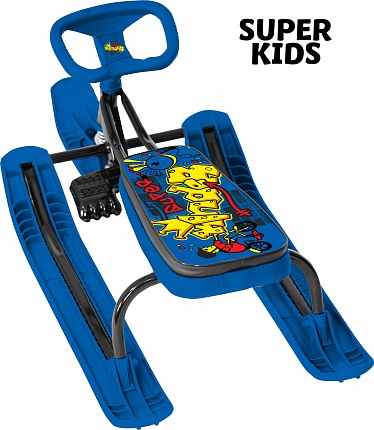 Снегокат Тяни-Толкай шнур с рукояткой Super kids