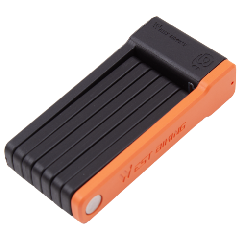 Складной велосипедный замок West Biking 63 см. для e-bike и велосипедов, с 4-значным кодовым механизмом, сталь