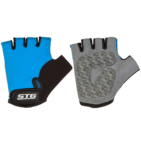 Перчатки STG детск.мод.819 с защитной прокладкой,застежка на липучке, размер S,синие