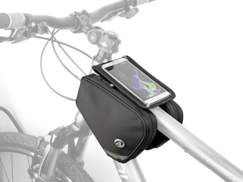 Подсумок 8-15001100 подрам. A-R282 MPP ДВОЙНОЙ передний треуг. V=2х0.95л 210х140х40мм, + ЧЕХОЛ для смартфона 160x90 черный AUTHOR