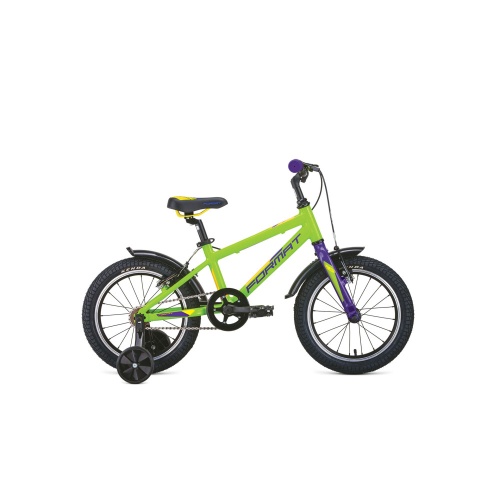 Велосипед FORMAT Kids 16 (16" 1 ск. рост. OS) 2020-2021, зеленый, RBKM1K3C1005