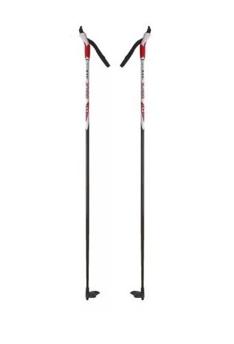 Палки лыжные стеклопластиковые TREK Universal, ЦСТ(135см, red)