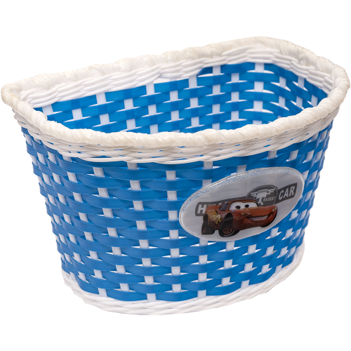 Корзина 00-170433 детская 24х16,5х15,5см пласт. универс. крепл. на руль 2-мя ремешками, сине-белая