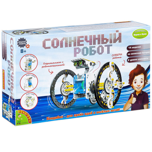 Французские опыты Науки с Буки Bondibon, СОЛНЕЧНЫЙ РОБОТ 14 в 1