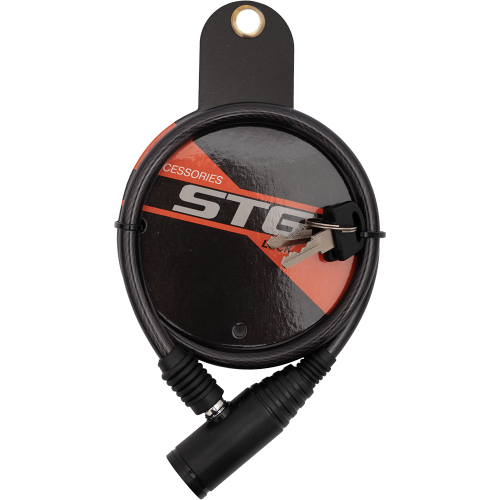 Замок-трос, диам.8х65см стальн.трос с ключом