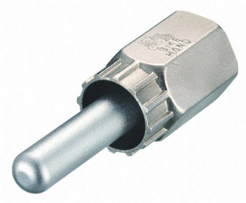 Съемник кассеты 6-230039 YC-126-6A профи, для втулок с вставной 12мм осью, под ключ на 24 или вороток на 1/2, выс-ая лег-ая сталь, серебр BIKEHAND