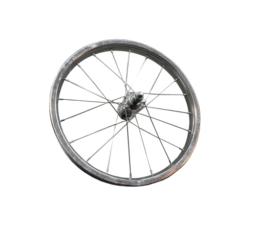 Колесо 16" переднее, одинарный алю. обод, 20сп, втулка сталь, гайки, Х47119
