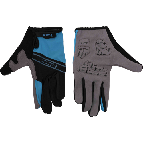 Перчатки 08-202716 лайкра, длинные пальцы, RACE LIGHT черно-синие, р-р XXL, для сенсорных экранов, GEL, на липучке FUZZ