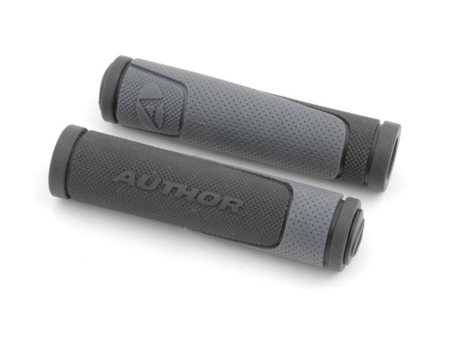 Ручки 8-33452002 на руль AGR-600-D3 130мм Gry резин. 2-х компонент. (80) черно-серые AUTHOR