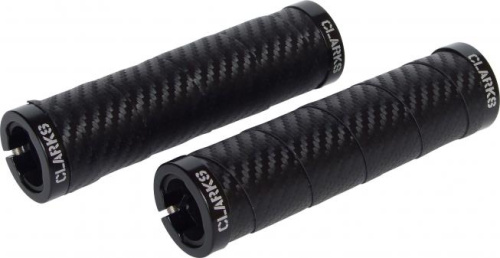 Ручки .CLO215-CARB на руль 3-228 с лентой/обмоткой 130мм с 2 фиксат. "карбон." CLARKS