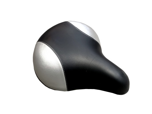 Седло 28" ШИРОКОЕ двухцветное (модель: 018-30) Цвет: черный / серебристый.