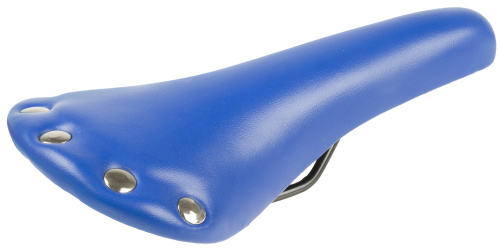 Седло 5-251044 универс. 278х153мм спец. наполн. ретро-дизайн "под кожу" с 6 заклепками 297г. синее VENTURA RIVET