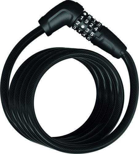 Замок 05-0016523 вело трос 10мм, кодовый 4-х разр, Numero 5510C/1800мм, с крон, класс защиты 3/15, 508гр, черный ABUS