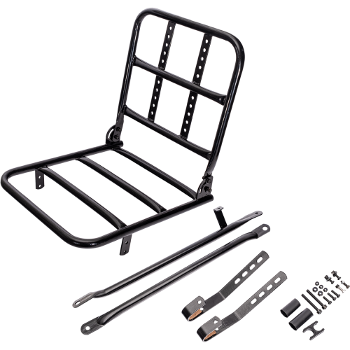 Багажник 24-28" передний со спинкой,скалдной, сталь 16мм, 30*30см, крепл.к вилке и рулю Ventura