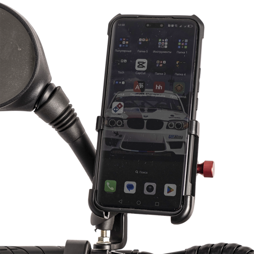 Держатель для мобильного телефона SJJ-298E шириной от 55 до 95 мм, совместим с рулями ф31,8 мм