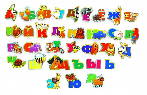 Русский алфавит на магнитах Животный мир Р78054