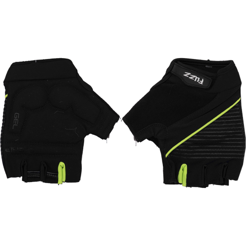 Перчатки 08-202356 лайкра GEL COMFORT черно-зеленые, р-р XXL, D-GRIP GEL. с петельками, на липучке FUZZ