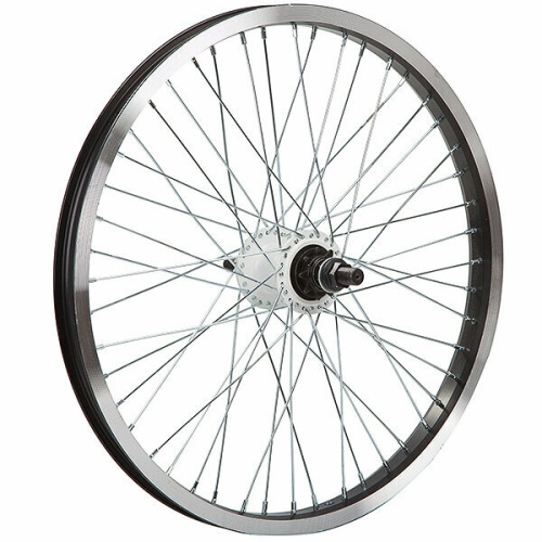 Колесо 20" заднее, для BMX, двойной алю. обод, 48сп, вт. SF-B17 F алю, гайки, 14мм ось, син, Х95018