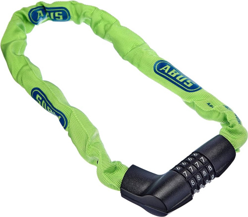 Замок 05-0071263 вело цепь на коде 4х разр 1385/75см Neon green Tresor 6мм класс защиты 6/15 зеленый ABUS