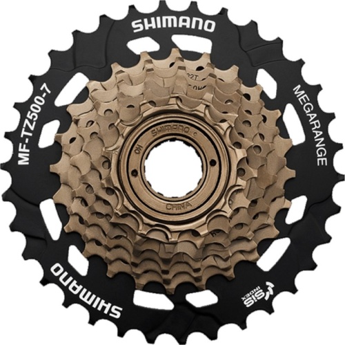 Трещотка Shimano, TZ500, 7ск, 14-34,  чер,