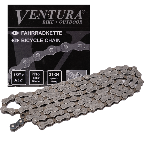 Цепь VENTURA 5-302175 1/2"x3/32" 116 зв. в коробке 7-8скор. черно-коричневая
