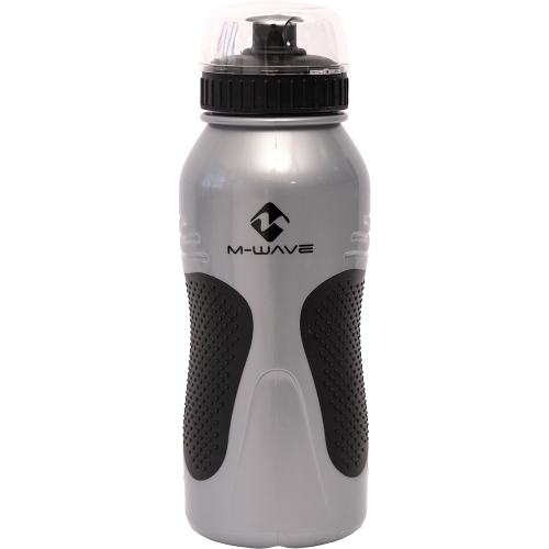 Фляга 5-340366 высококач. антискольз. пластик 0,6л с крышкой серо-черная (50) M-WAVE